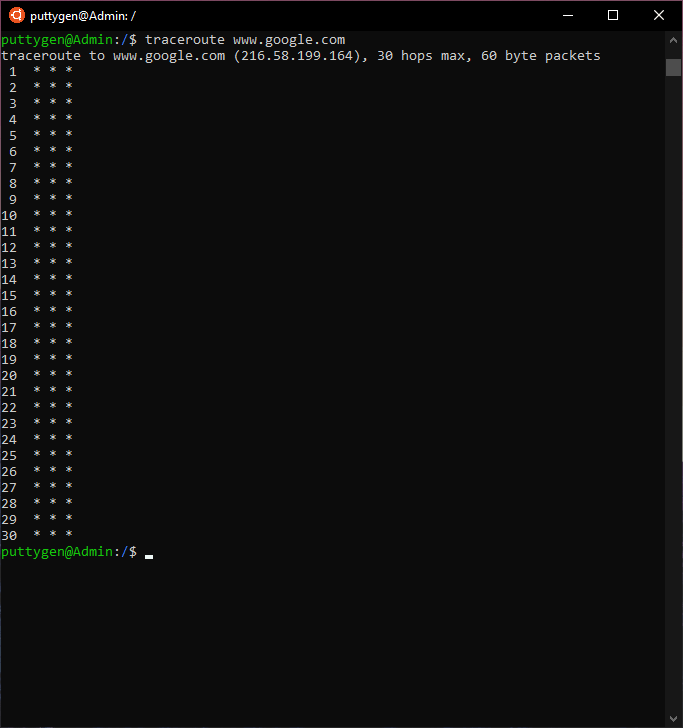 traceroute command